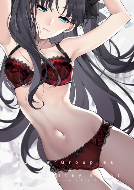 Sensual lingerie anime curly
